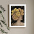 Quadro Decorativo Mulher Flor Dourada