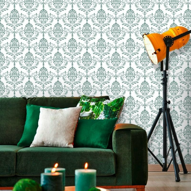 Papel de Parede Clássico Damask Luxo