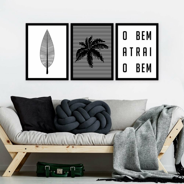 Kit Quadro Decorativo O Bem Atrai O Bem