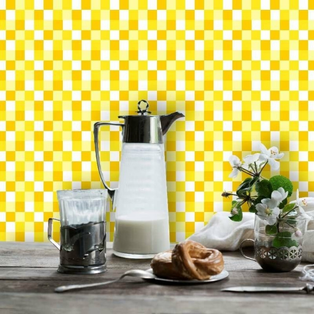 Papel de Parede Pastilhas em Tons de Amarelo