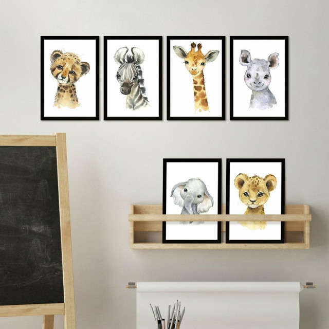 Kit de Placas Decorativas Zoo