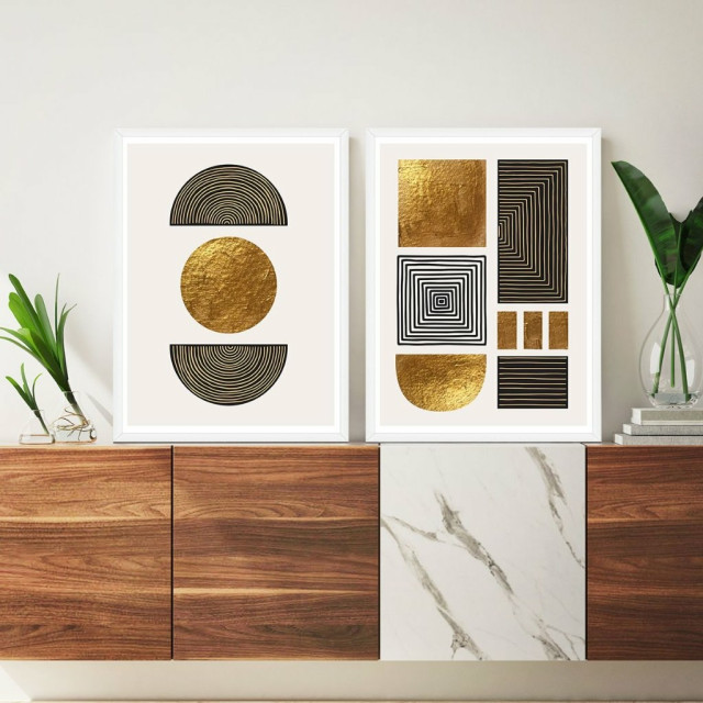 Quadros Decorativos Abstrato Golden