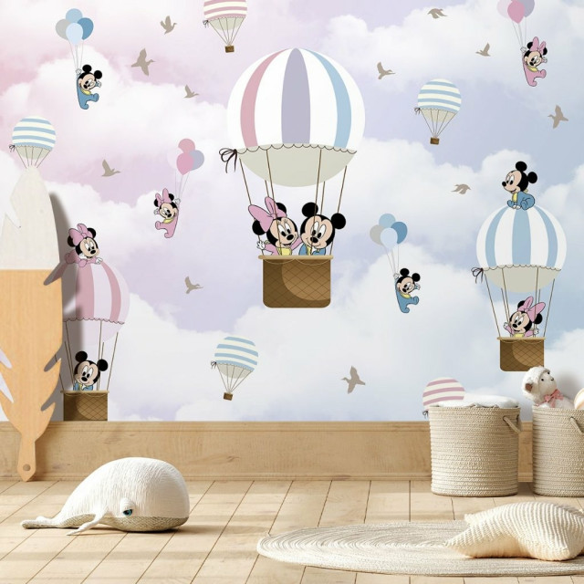 Papel De Parede Personalizado Balões Mickey E Minnie