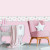 Faixa Decorativa Infantil Nuvens Cute Cinza e Rosa