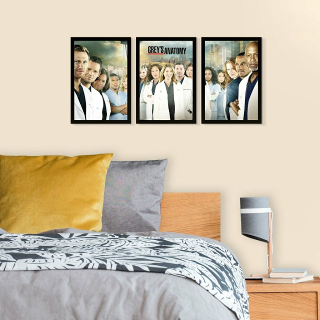 Kit de Placas Decorativas Greys Anatomy Elenco