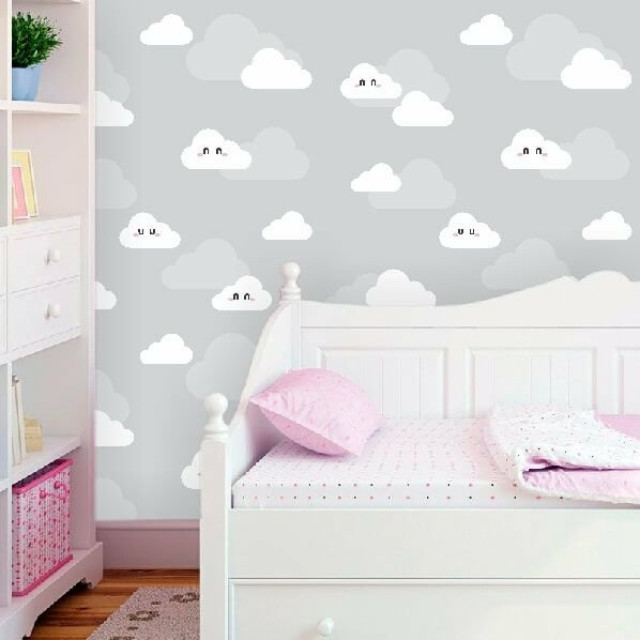 Papel de Parede Infantil Nuvens Encantadas