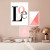 Kit Quadro Decorativo Love Heart Geometric