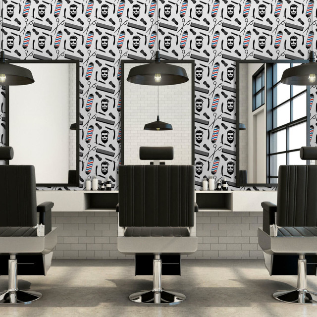 Papel de Parede Personalizado Barber Shop