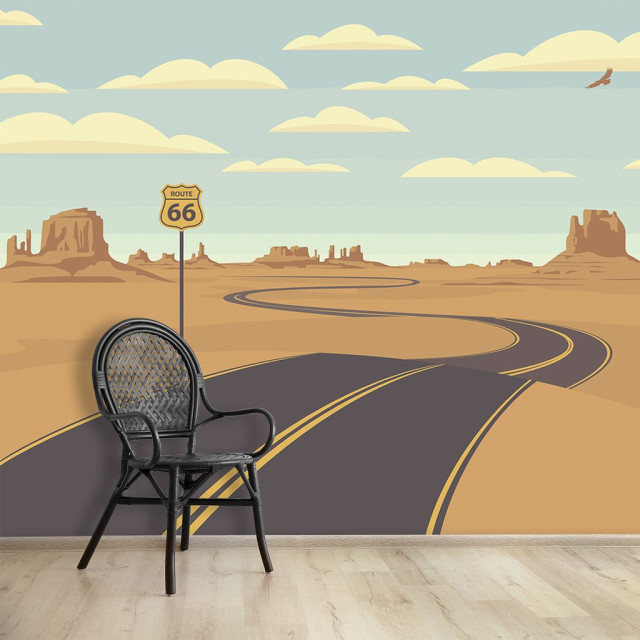 Papel de Parede Personalizado Route 66