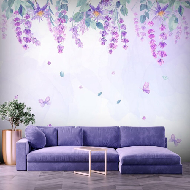 Papel de Parede Personalizado Jardim de Lavanda