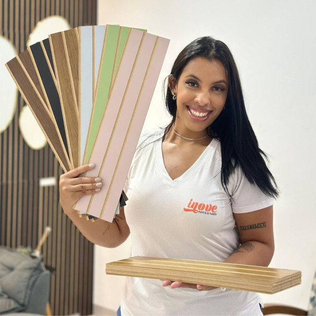 Kit Revestimento Ripado Decorativo em MDF